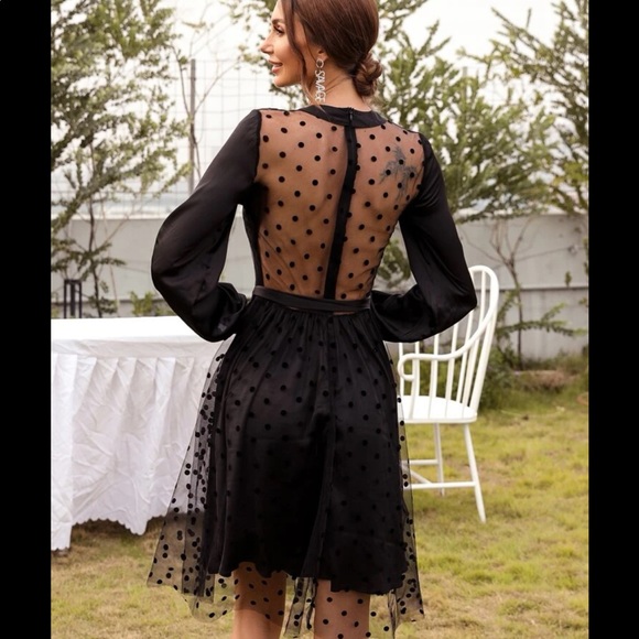 Polka Dot mesh dress - Picture 2 of 3